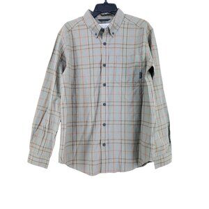 Columbia Button Up Shirt Men's Size Medium Sandstone Plaid